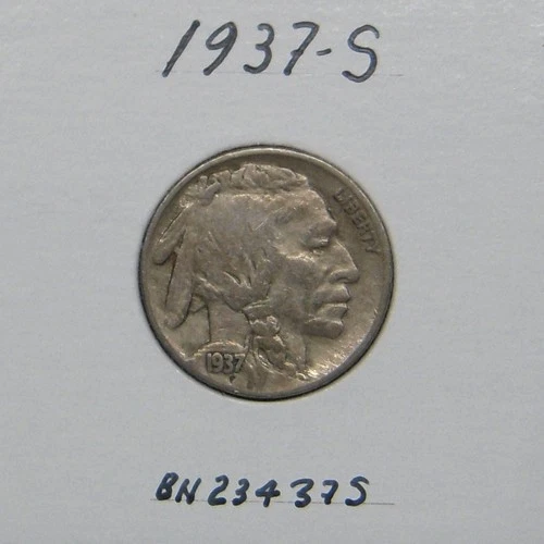 1937-S Buffalo nickel