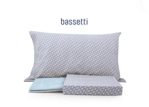BASSETTI COMPLETO LENZUOLA MATRIMONIALE IN COTONE GILE - Foto 2 di 2