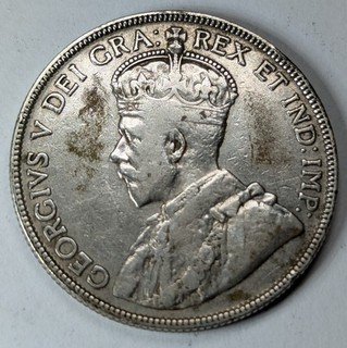 1929 Canadian Silver Half Dollar G and VG
