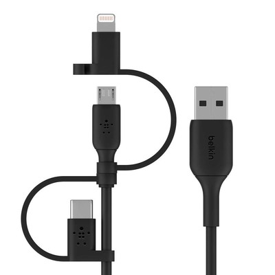 Belkin Universal Cable (3-in-1 USB-C, Lightning, Micro-USB Charging Cable) Charg