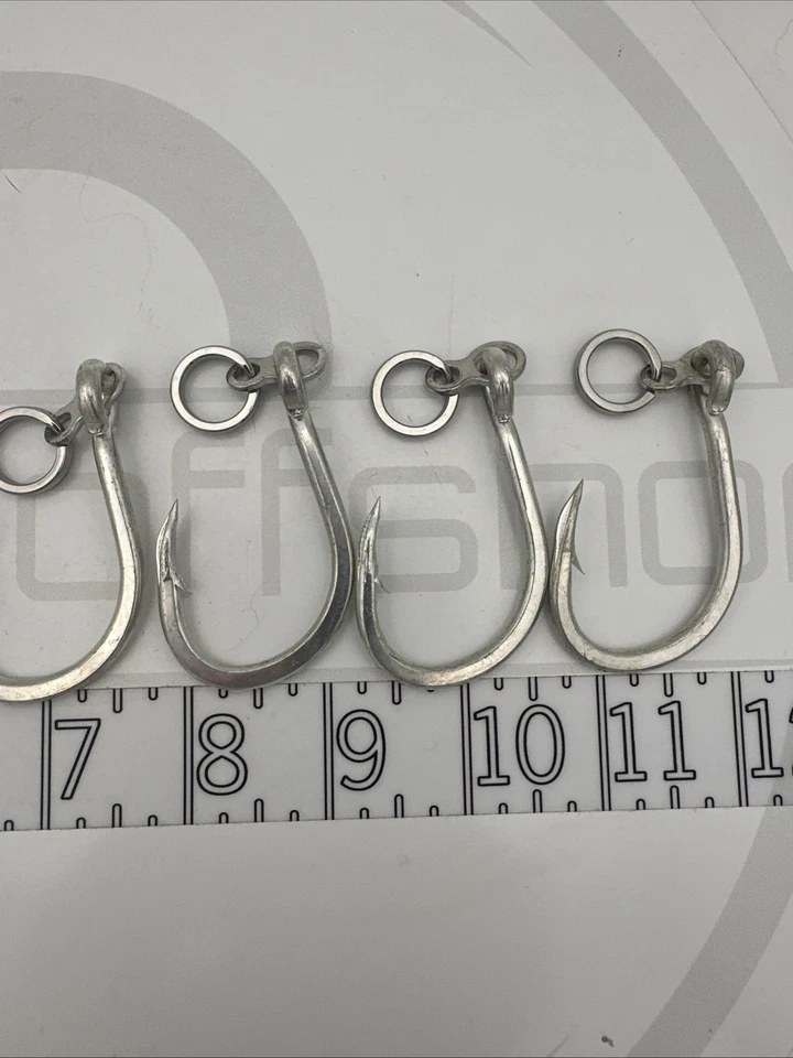 Paquete de 4 ganchos de asistencia para plantilla/cebo de alta resistencia 11/0 Bluefin Tuna Marlin. Foto 2 de 4