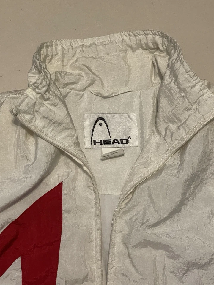 Chaqueta cortavientos vintage HEAD Olympics mediana cremallera completa bloques de color años 90 Foto 4 de 4