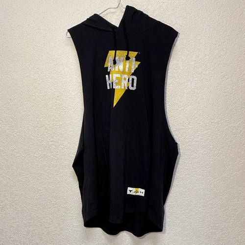Under Armour Hoodie Men's 3XL Project Rock Black Adam Sleeveless Sports Pullover