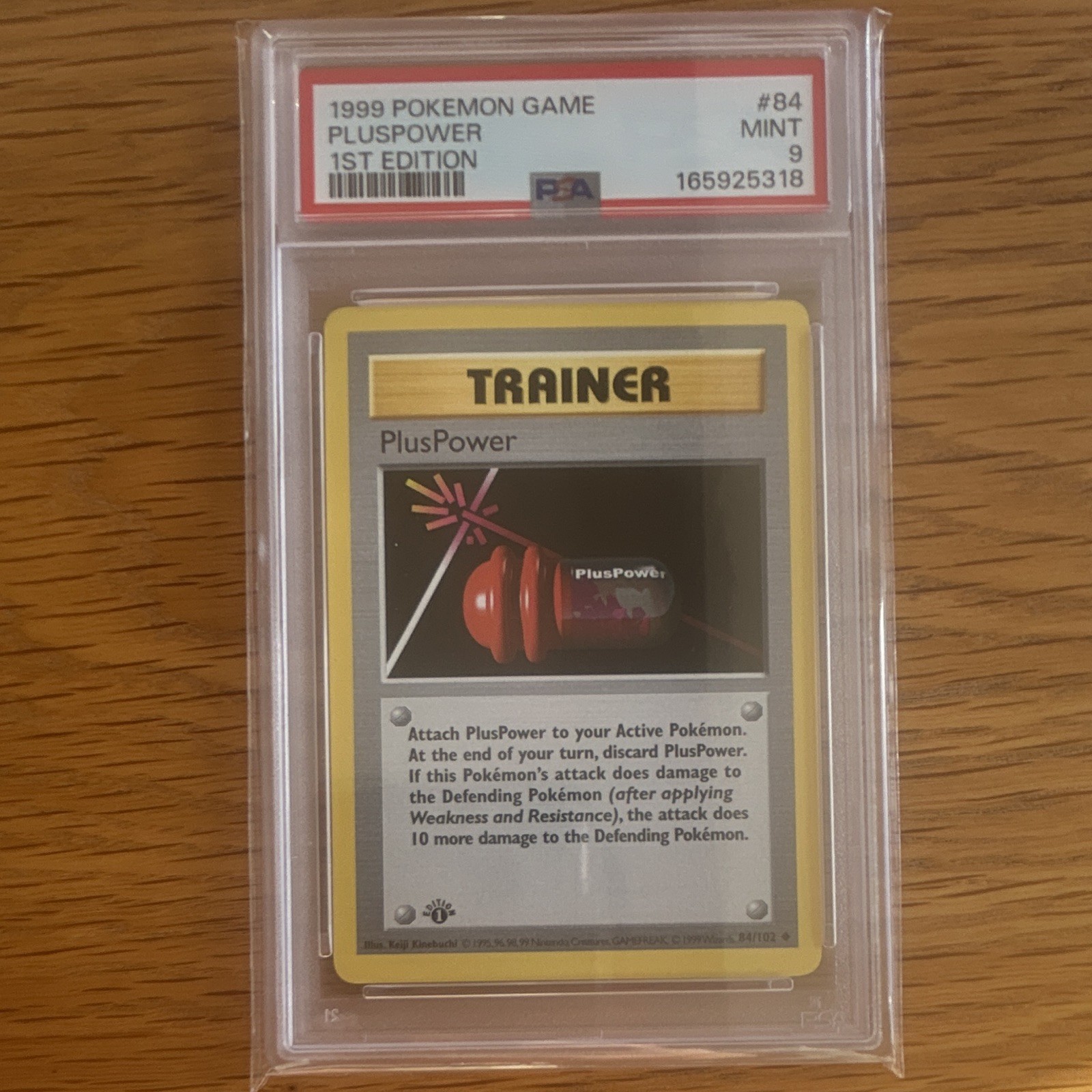 Pokémon 1st Edition Base Set Pluspower PSA 9