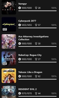 Xbox Achievements Service