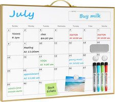 White Board Calendar - 12 X 16 Inches Magnetic Dry Erase Board Monthly Calendar,