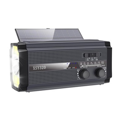 Notfall-Wetterradio, Handkurbel-Solarradio, Tragbares AM/FM/NOAA-Radio mit 7093
