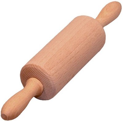 Teigrolle Nudelholz aus Holz mit Holzachse 25,5x4cm