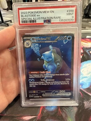 Blastoise ex 200/165 Special Illustration Rare Pokemon Scarlet Violet 151 PSA 9