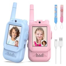 2Pack Walkie Talkies for Kids Rechargeable Long Range 2 Way Radios Toys Age 3-5