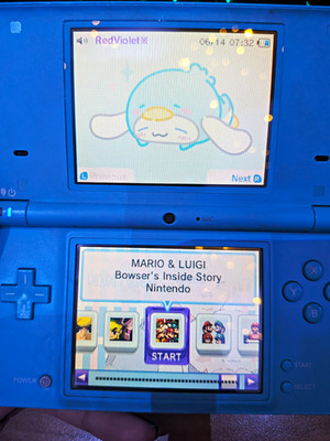 Nintendo DSi Blue Console Twilight Menu Bundle w/ Stylus & Charger 32GB SD Card