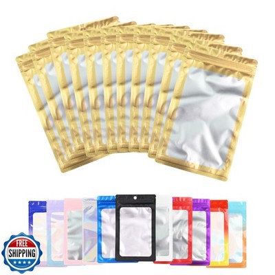 100 Pack Resealable Plastic Bags for Food Storage, Zipper Bags with Clear Fro
