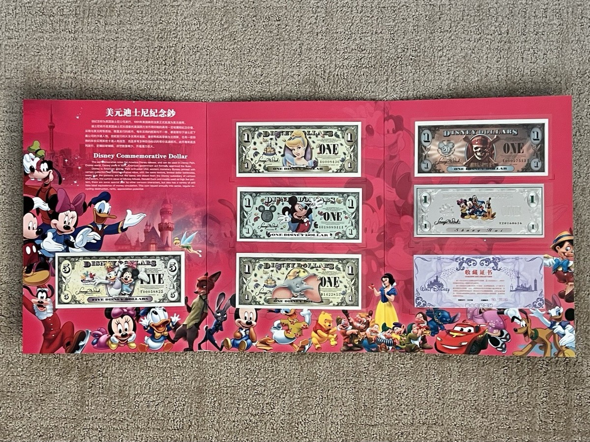 Commemorative Disney Dollars Set, $1 & $5, UNC | eBay