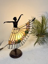 Art Deco Style Dancer Figurine Tiffany Style Accent Lamp Table Lamp