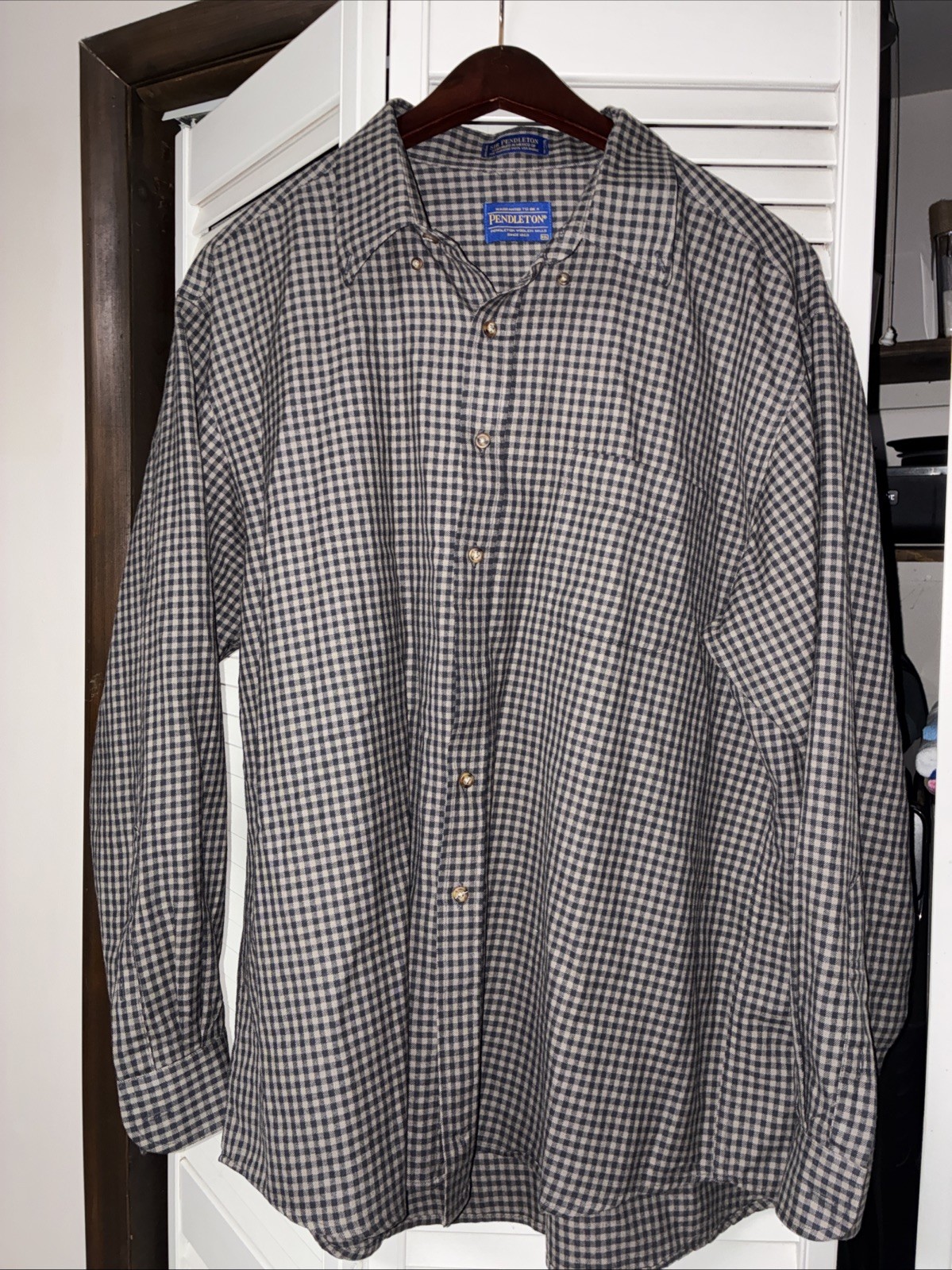 PENDLETON Sir Pendleton Wool long Sleeve Button U… - image 1