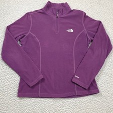 The North Face Fleece Pullover Womens Medium Purple TKA 100 Quarter Zip