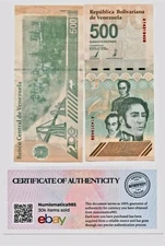 Venezuela 500 Digitales Bolivares 2023, P-121, NEW 500 Million  1 Pc COA #9