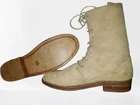 Civil War Shoe Colonial Ankle High Leather Boots -Lace-Up Men's Boots Natural .