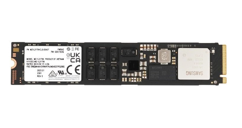Samsung PM9A3 960GB Enterprise NVMe SSD M.2 22110 – 100% Health/0 Power-On Hours
