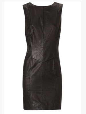 knee length dresses for ladies Juliette Leather Sleeveless Long Dress - Noir Perforated Leather Maxi Dress main image 0