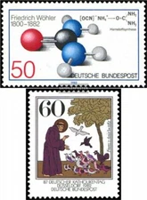 FRD (FR.Germany) 1148,1149 mint never hinged mnh 1982 Wöhler, Franz of Assisi