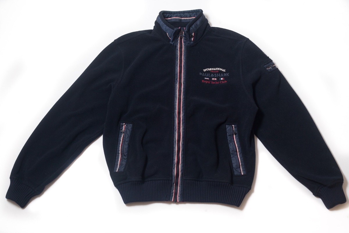 Paul & Shark Yachting Fleece Navy Blue Full Zip Sweater Jacket
