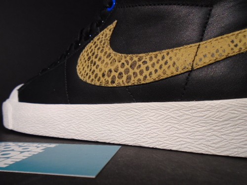 2010 NIKE BLAZER SB ALL COURT MID STUSSY BLACK GOLDEN HARVEST SNAKE WHITE NEW 10 - Picture 7 of 11