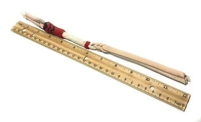 NELIDAS SOUTHERN IMPORTS Key Chain Style Cuarta Charra 12" long Horse Quirt Cuartita De Cuero Chumetiada