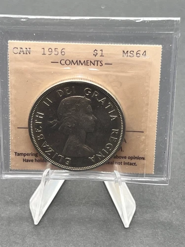 1956 Canadian  $1 Dollar ICCS Graded MS64
