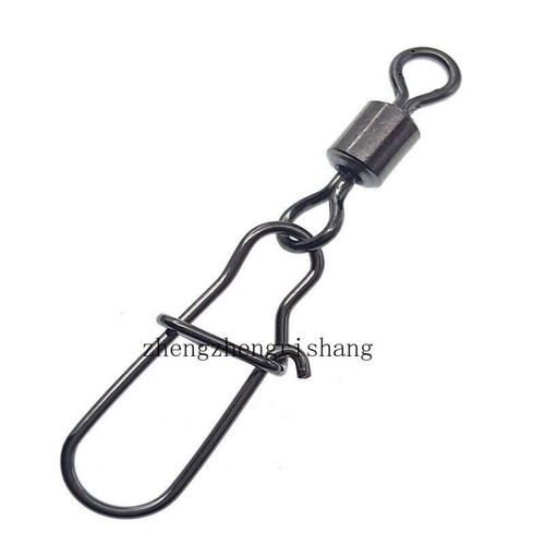 100pcs 1#-4/0# Fishing Rolling Swivel Strong Ball Bearing w/ Coastlock Snap Snap - Picture 11 of 38