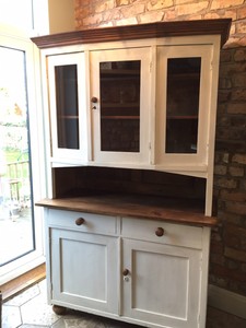 Victorian Painted Pine Dresser Display Cabinet Ebay