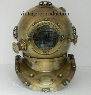 Antiker Taucherhelm US Navy Anker Engg. Deep Sea Marine Vintage Taucherhelm