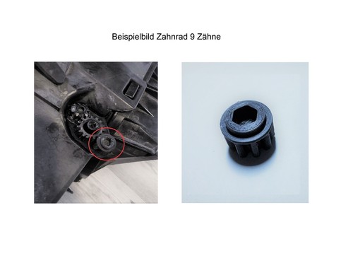 Polo 6R Reparatursatz Zahnräder Scheinwerfer Verstellung / 9 & 15 Zähne - Bild 2 von 4