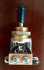 Epiphone GOLD 3-Way Toggle Switch BLACK KNOB Tip Les Paul metric import Guitar