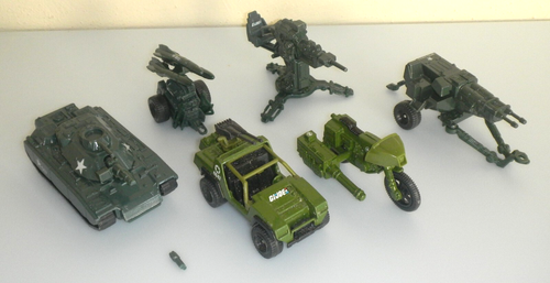 1983 Vintage G.I. GI Joe Lot ARAH Aviva Die Cast Metal 100% Complete Vehicle Set
