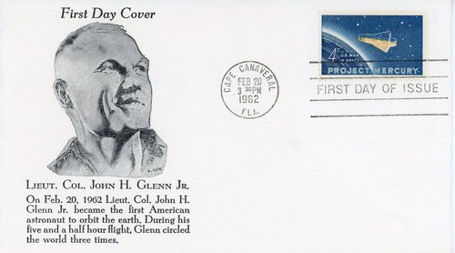 US 1193 M-58 Project Mercury John H. Glenn, Jr. Orbit Covers FDC