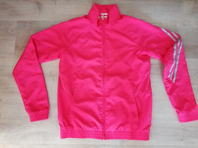 Adidas Trainingsjacke Damen Gr. 176 Pink Silber