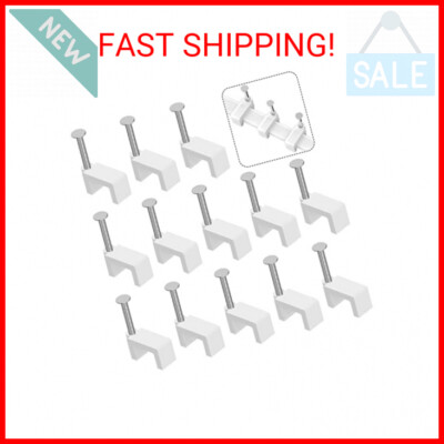 Cable Clips Nail in Cable Clips 100 Pcs 8mm Flat Ethernet Cable Wall Clips Cable