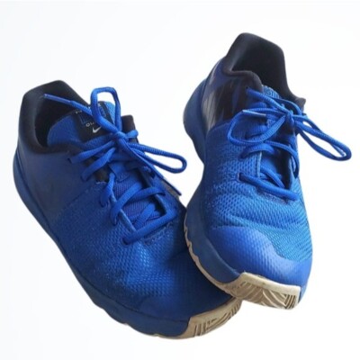 Nike Blue Black White Hustle Quick Low Top Basketball Shoes Size