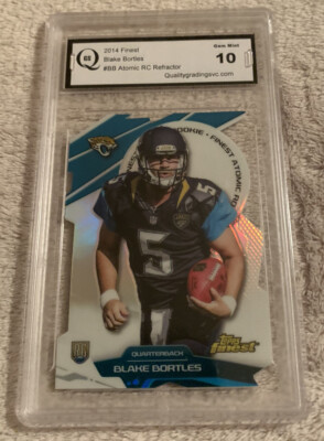 BLAKE BORTLES - 2014 TOPPS FINEST ATOMIC DIE-CUT REFRACTOR RC QGS Graded 10