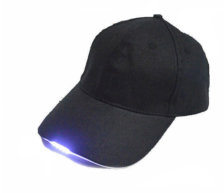 For Hunt Power Baseball Cap with LED lights Flashlight Brim Lamp