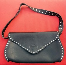 Vintage Harley Davidson Bar  Shield Studded Women  s Leather Shoulder Bag/Purse