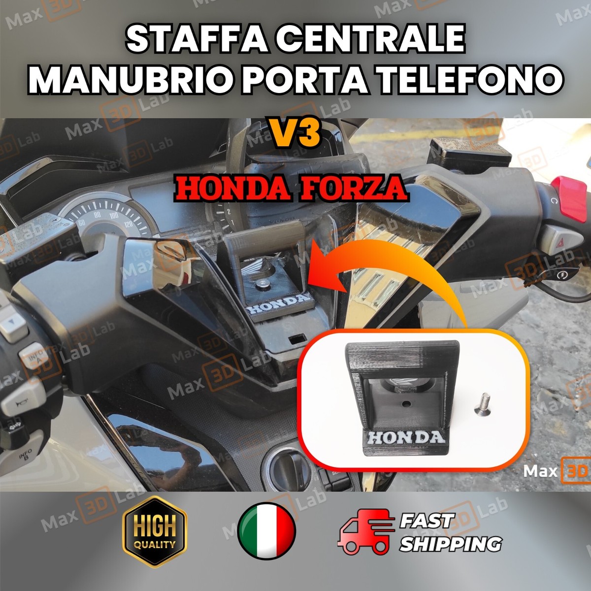 Forza 125 Fb1186 Support Telephone Honda Forza 125 Chu00e2ssis