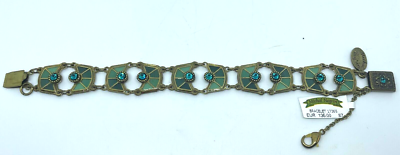 Michal Negrin Romantic Crystals Art Nuevo BRACELET green blue