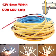 Dimmable 5mm COB Led Strip Light 480LEDs/m Soft Flexible Light Bar Ra90 DC12V