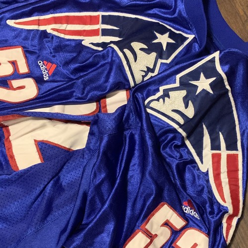 Ted Johnson #52 New England Patriots NFL Adidas Vintage Royal Blue Jersey Sz 54 - Picture 8 of 11