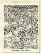 Vintage FANTASY ILLUSTRATION by MAYBANK - "Coronation of Oberon & Titania" 1902