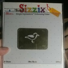 SIZZIX Simple Impressions Embossing Folders- 38-9630 Bird-Brass-new