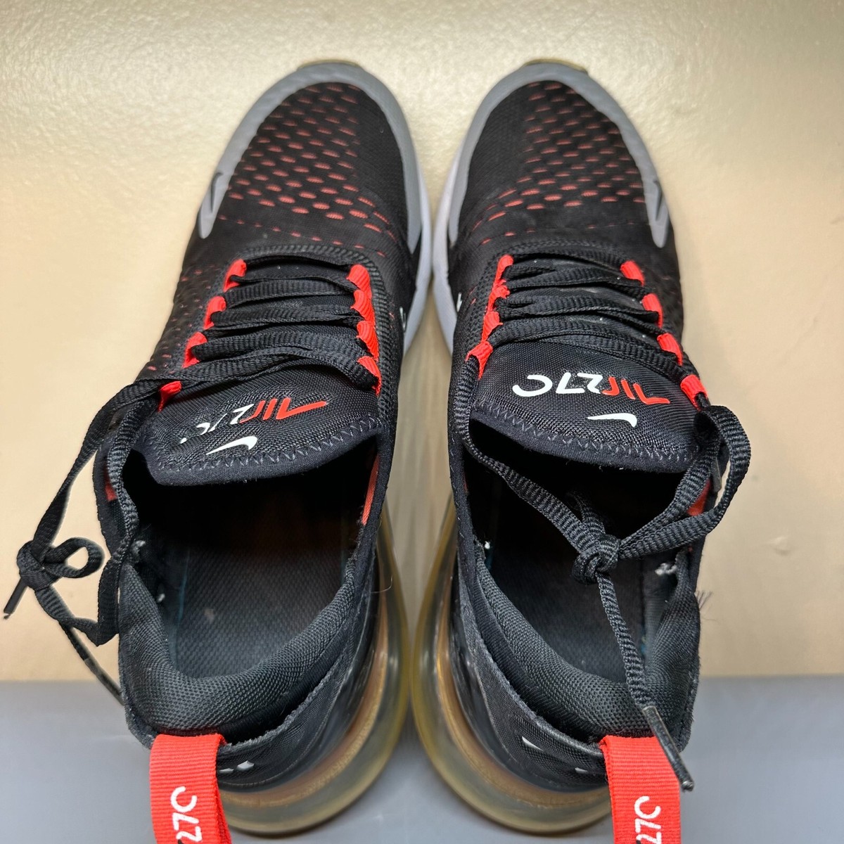 Nike Air Max 270 Men\'s Black Crimson Red Athletic Shoes AH8050-015 Size 8.5 Nike Air Max 270 Shoes Mens Size 11.5 Black Red Heel Running  main image 3