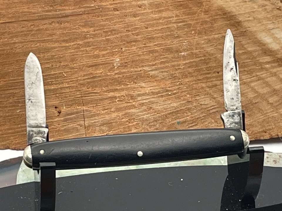 Navaja de bolsillo vintage Schrade Cut Co Walden NY 2 hojas --361,25 RARA Foto 2 de 4